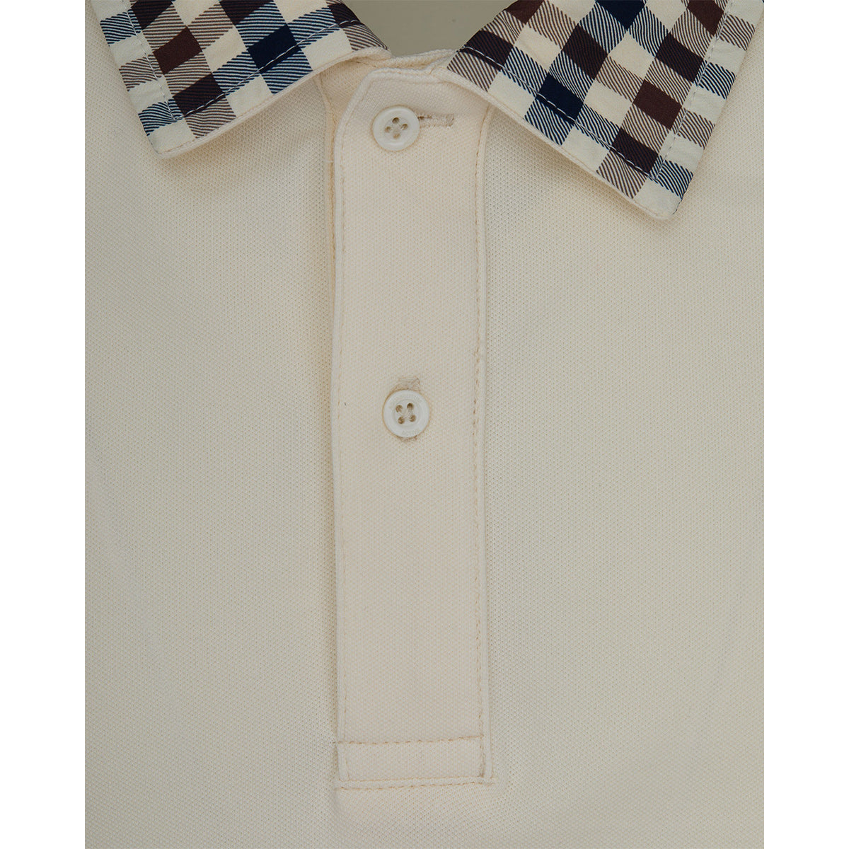 Polo con colletto fantasia check