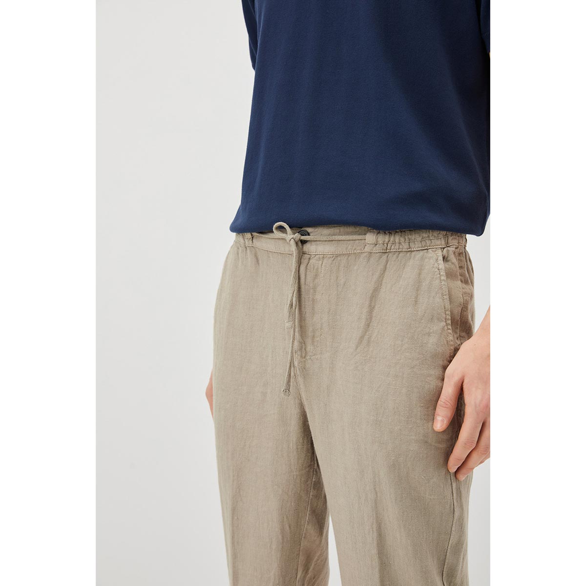 Pantalone lino beige