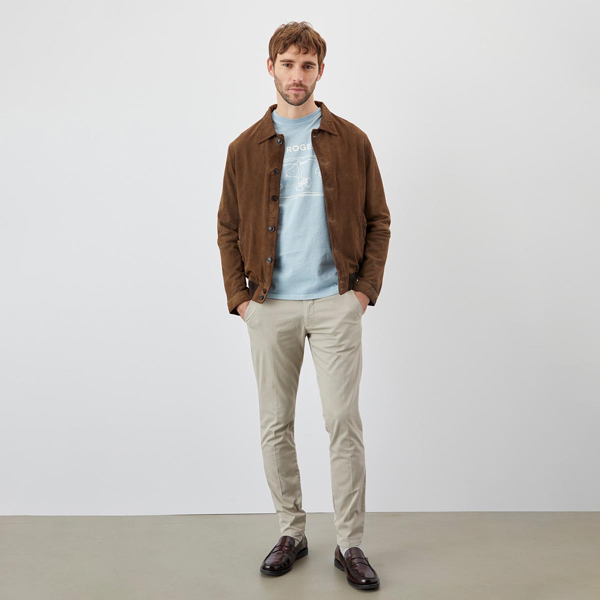 Pantalone chino ghiaccio