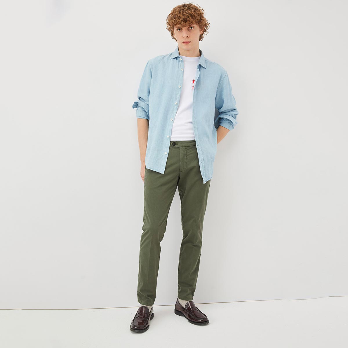 Pantalone chino verde