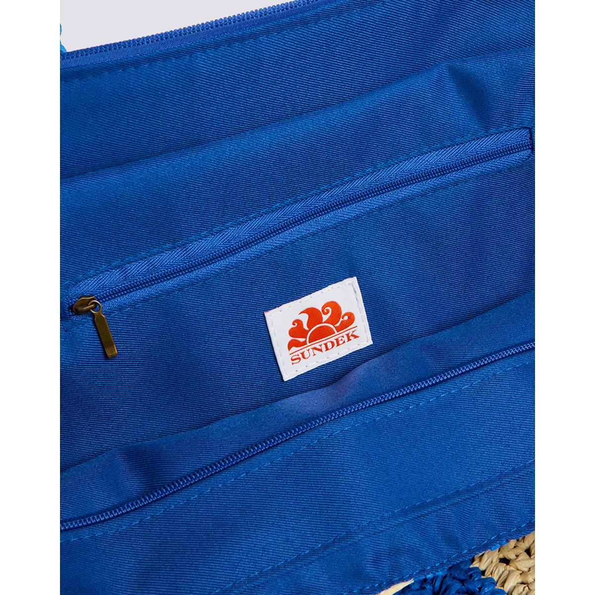 Borsa shopper in paglia intrecciata