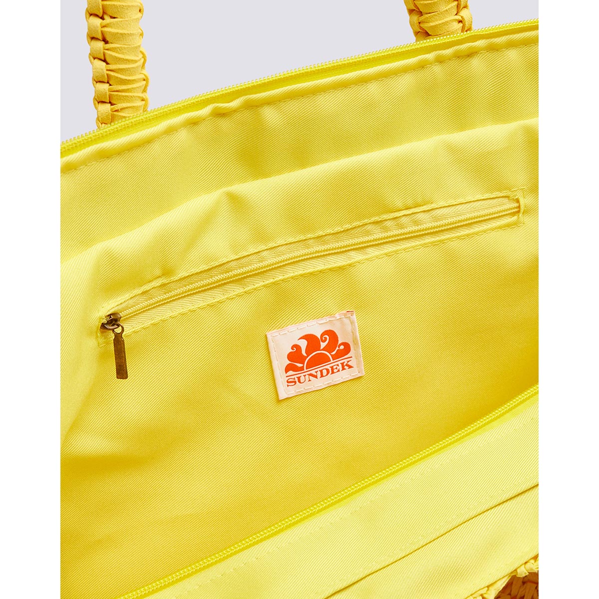 Borsa shopper in paglia intrecciata