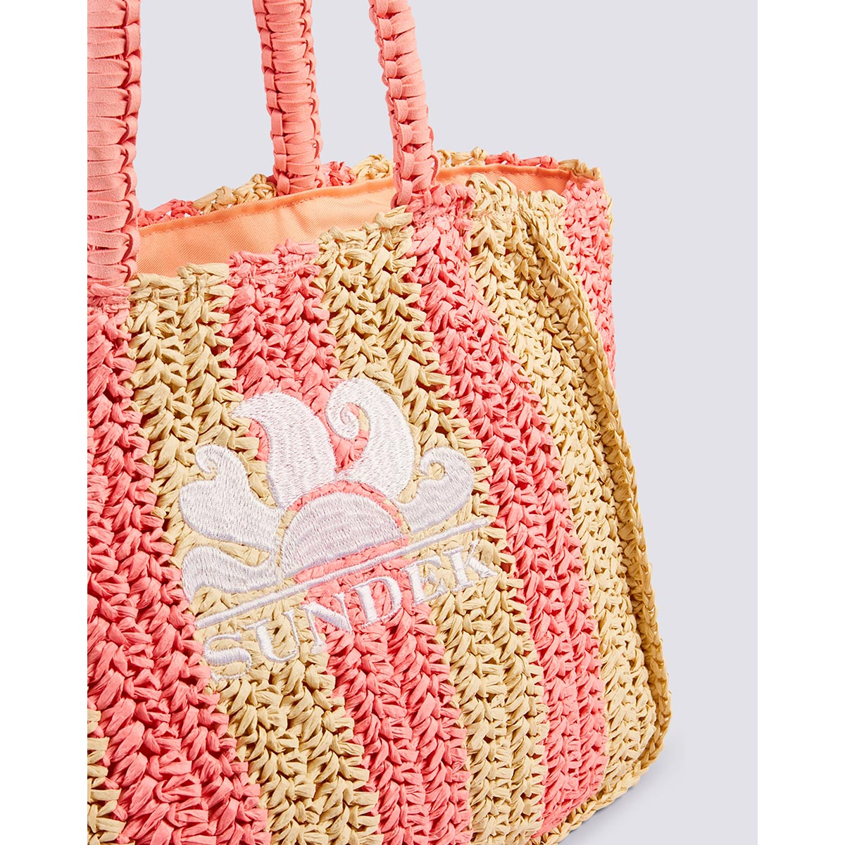 Borsa shopper in paglia intrecciata