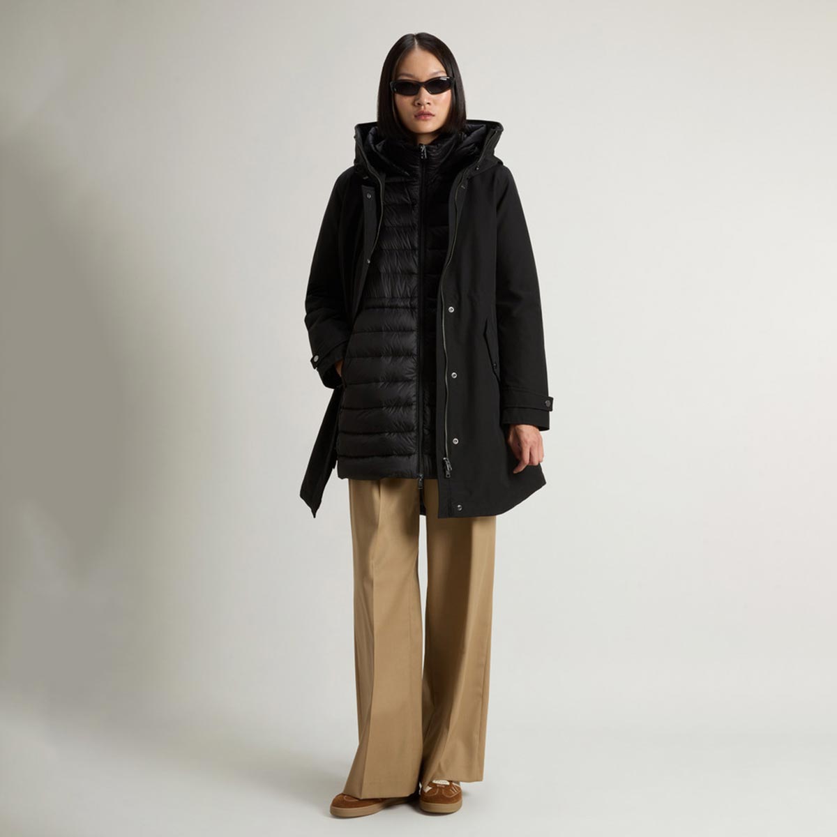 Parka 3 in 1 con giacca trapuntata removibile