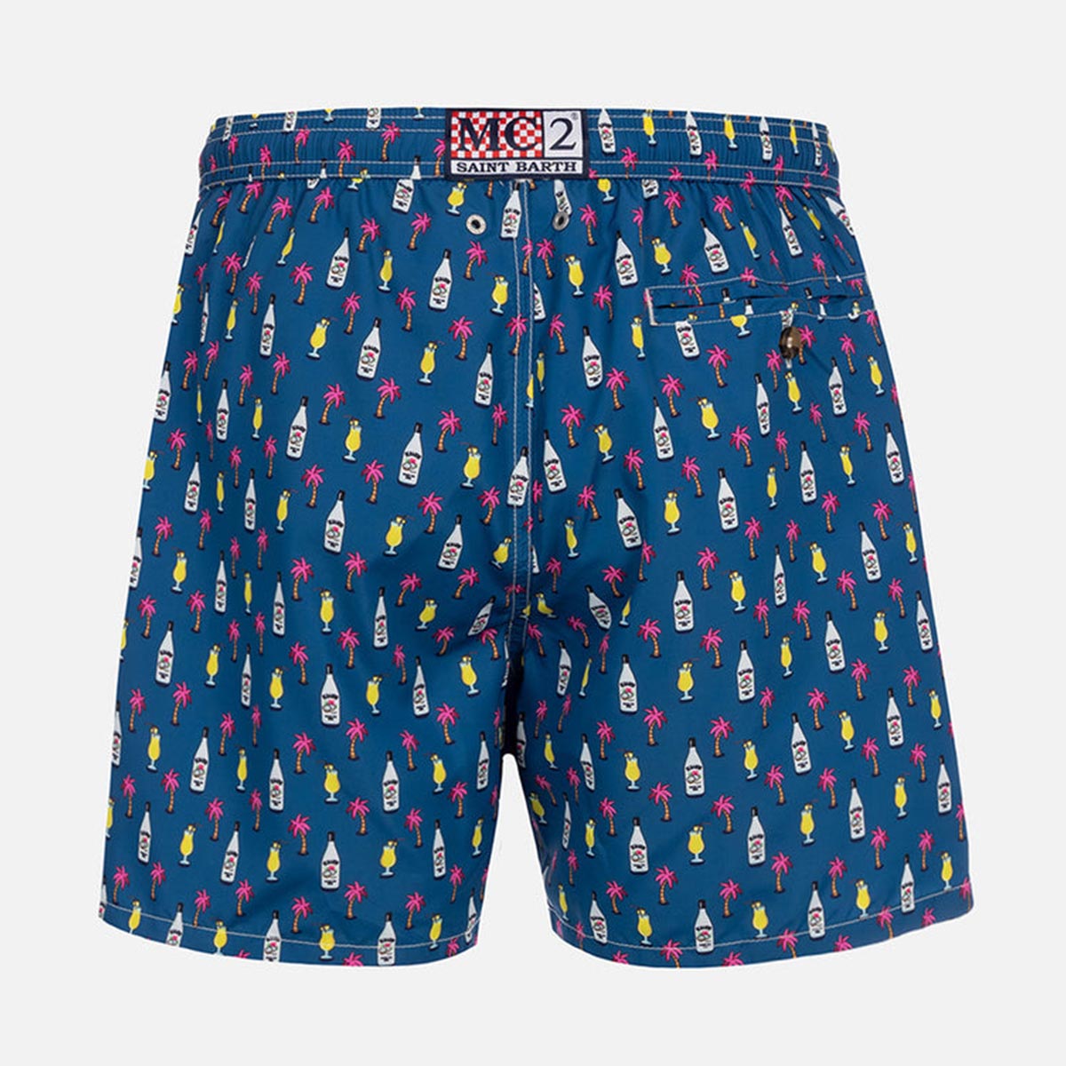 Boxer mare con micro stampa cocktail