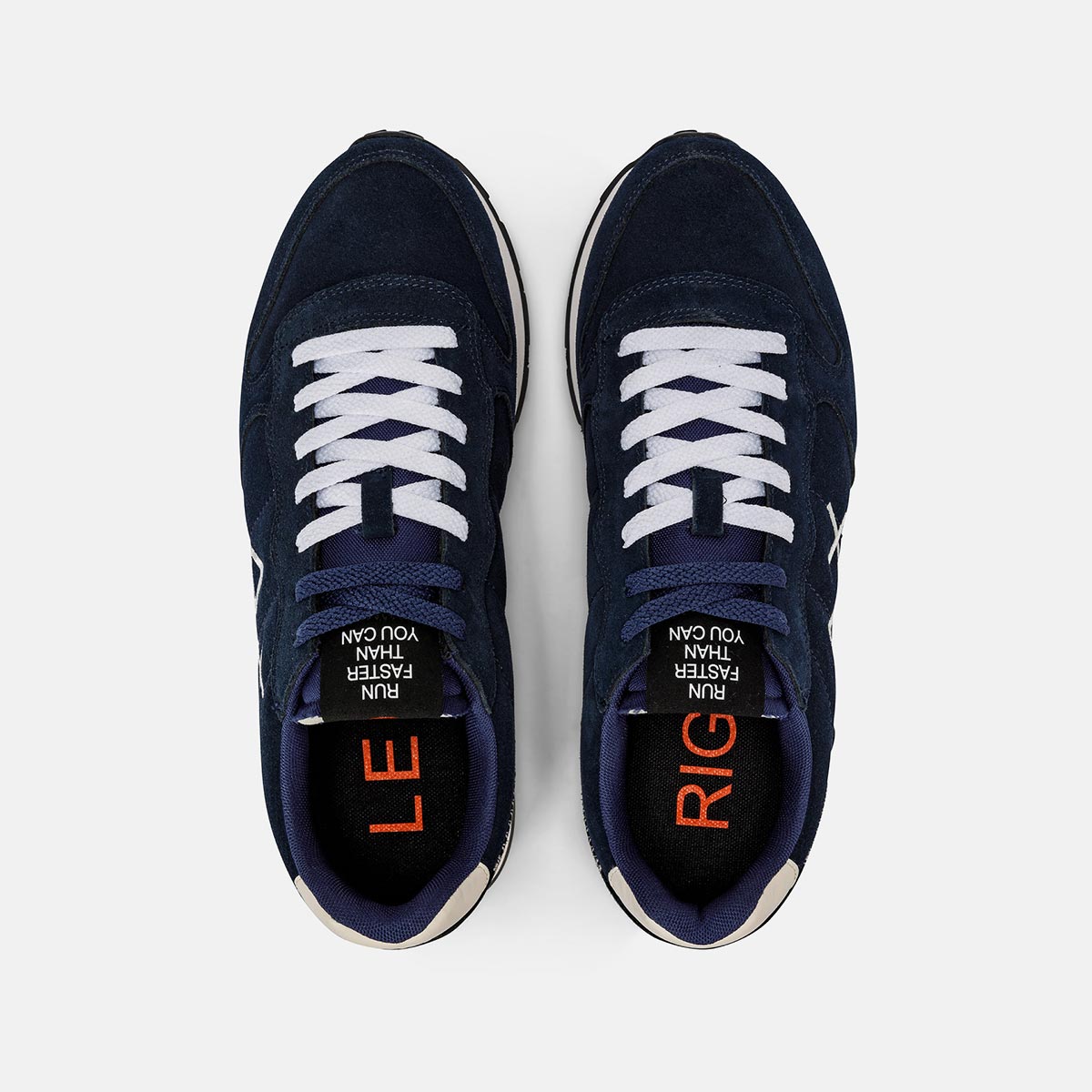 Sneaker blu in camoscio