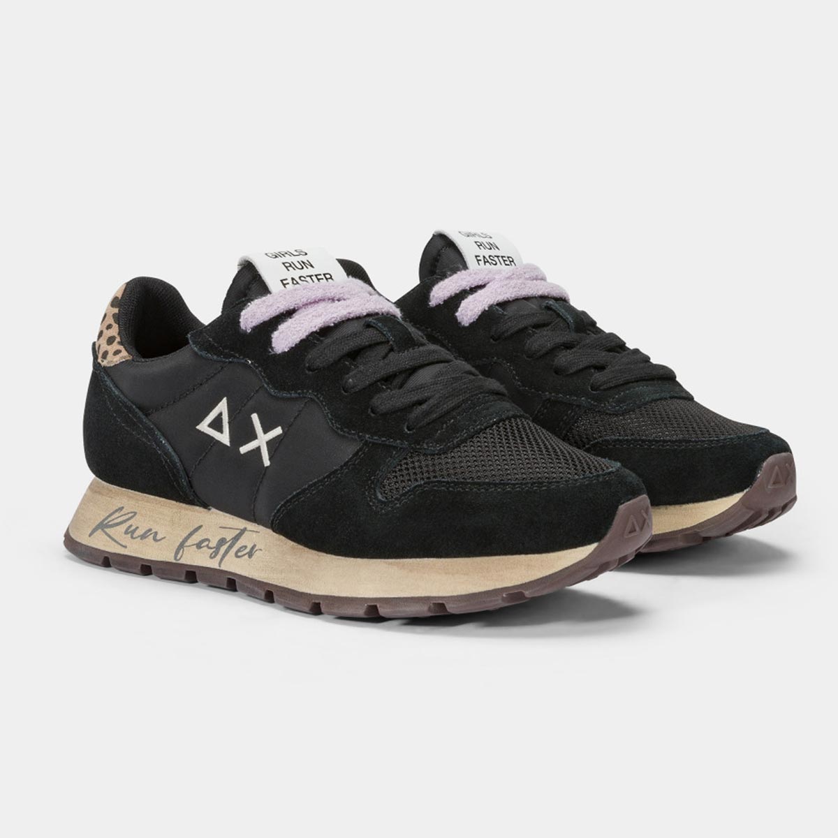Sneaker nera animalier