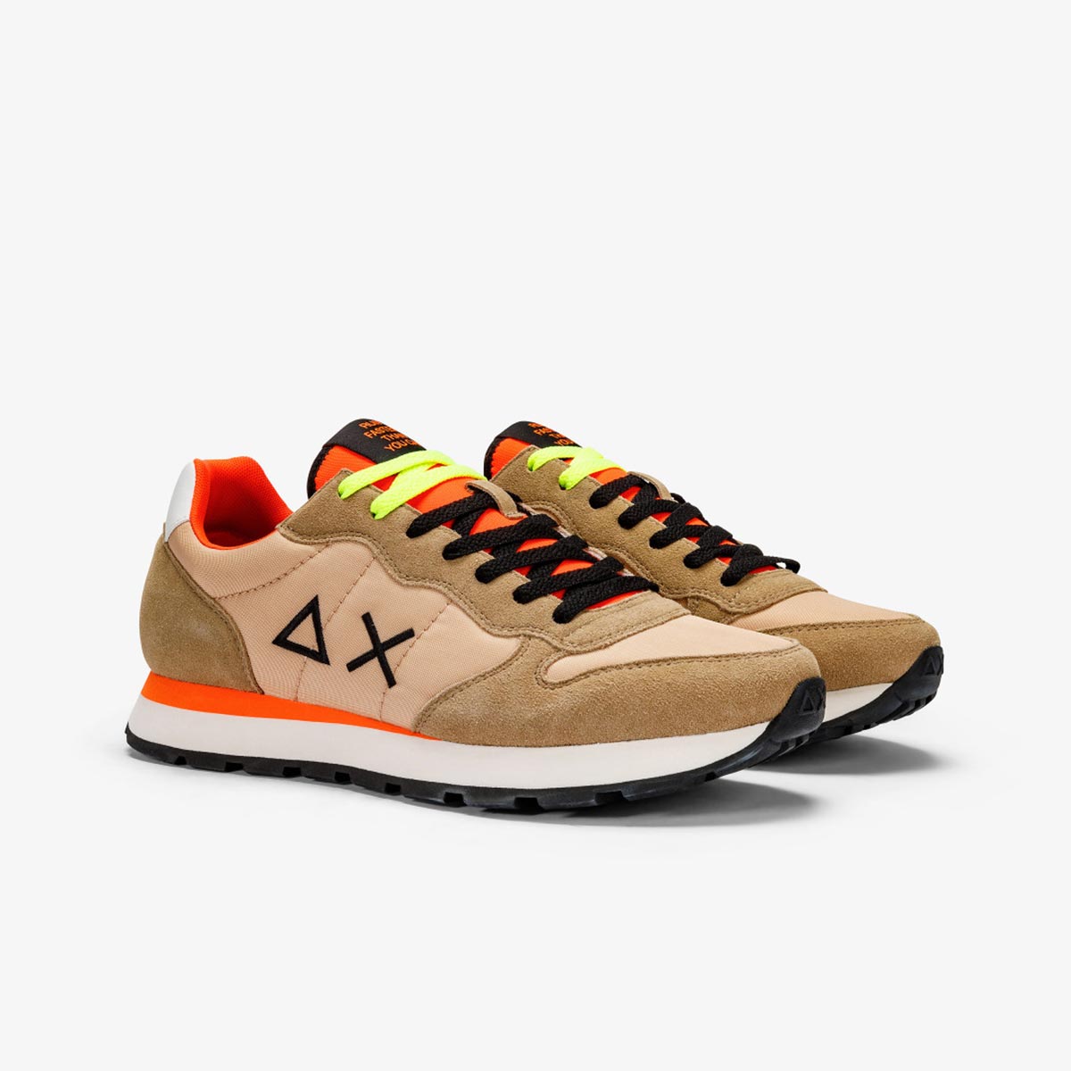 Sneaker beige fluo