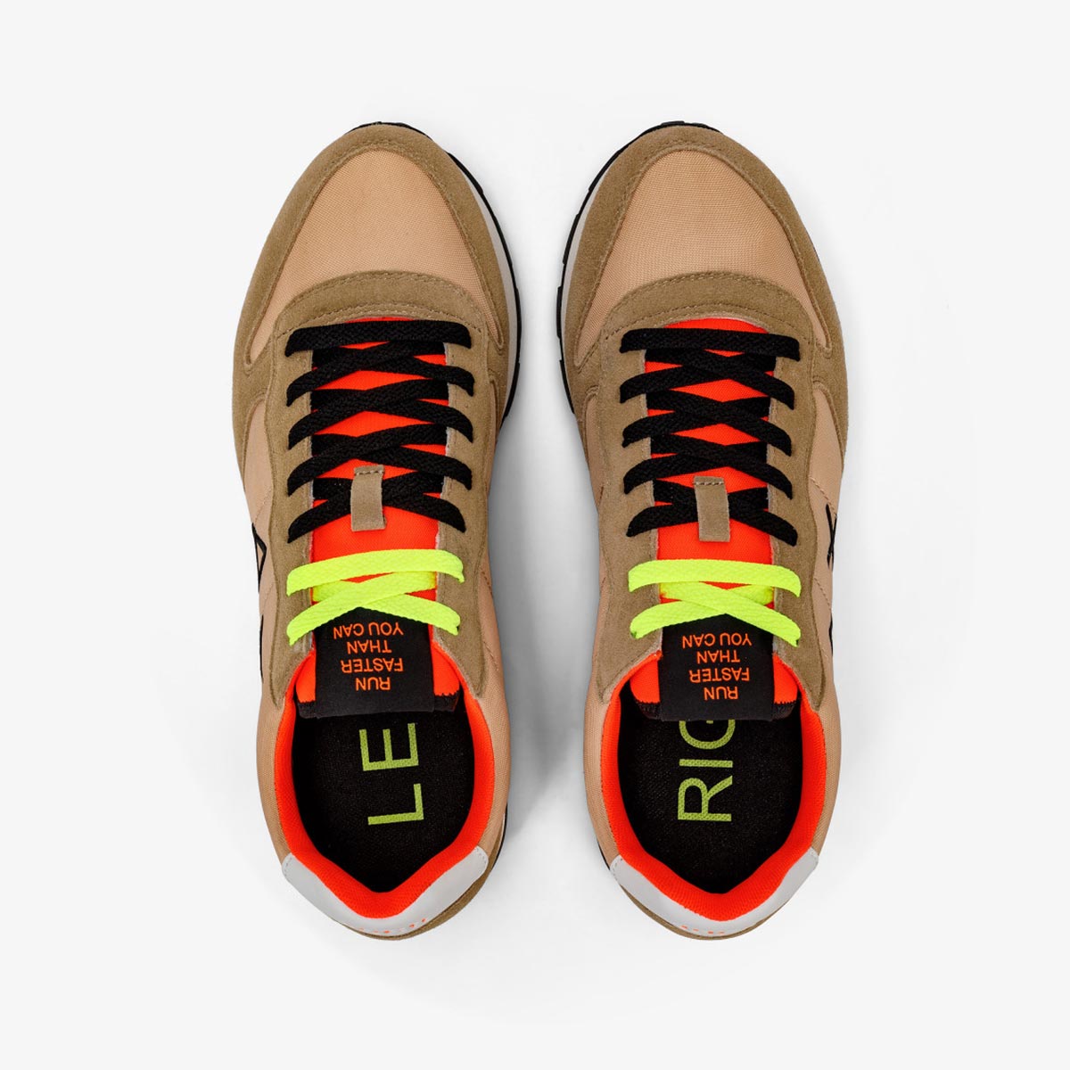 Sneaker beige fluo