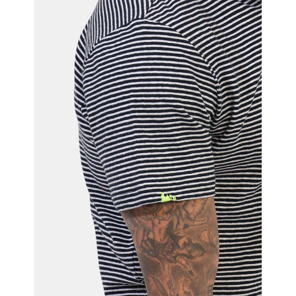 T-shirt in lino a righe