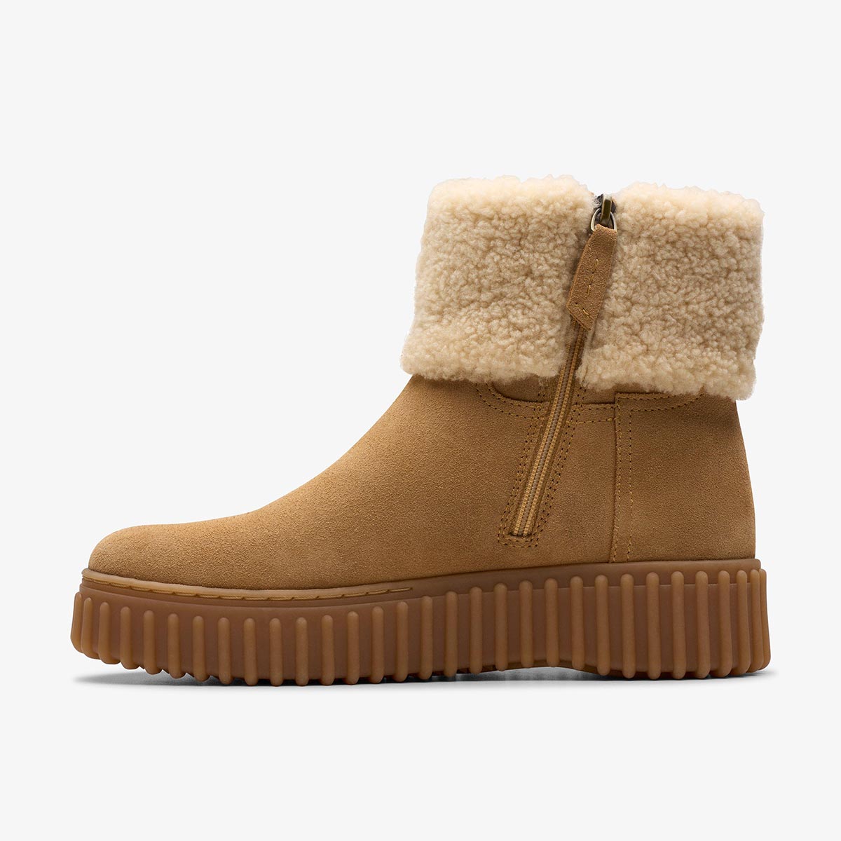 Stivaletto in pelle scamosciata beige
