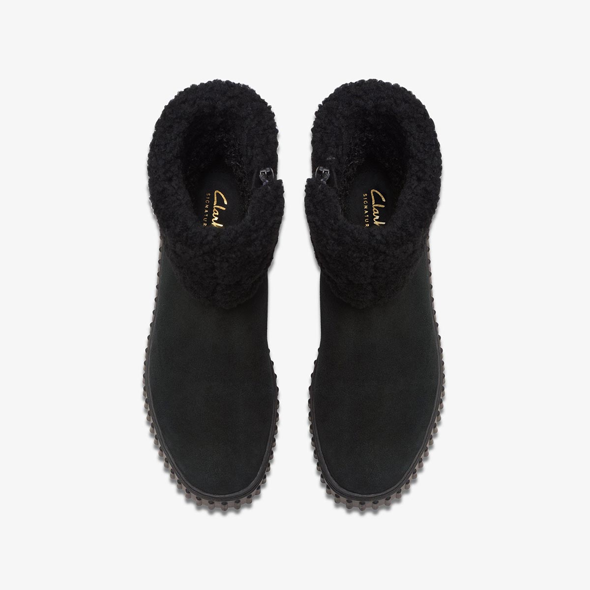 Stivaletto in pelle scamosciata nera