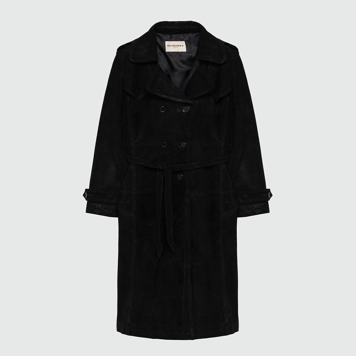 Trench in camoscio