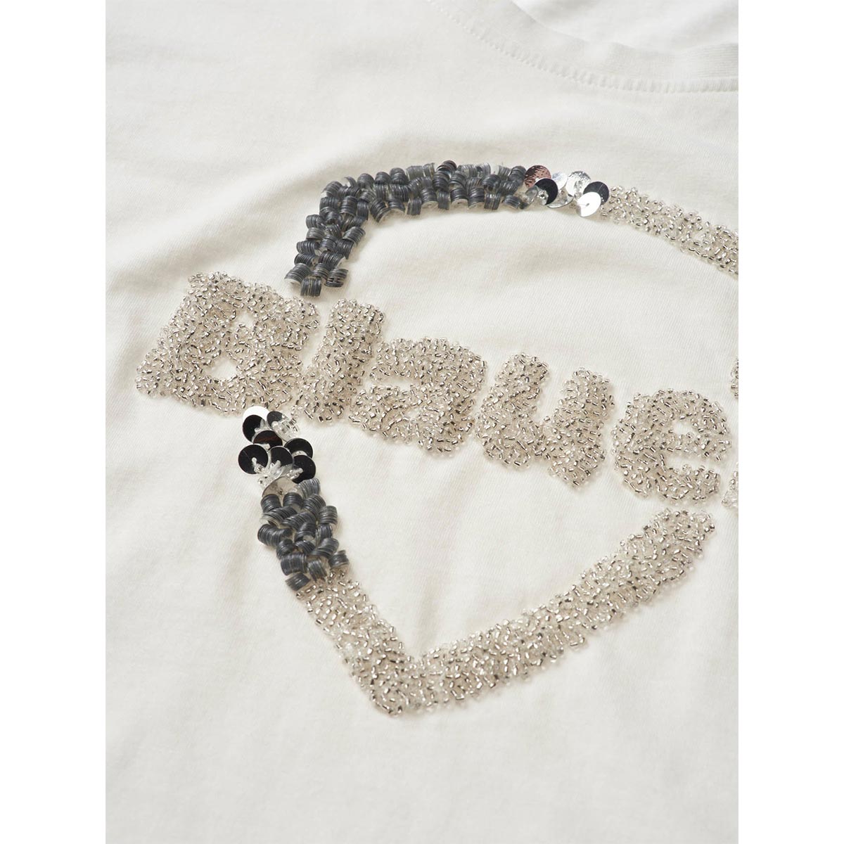 T-shirt logata paillette