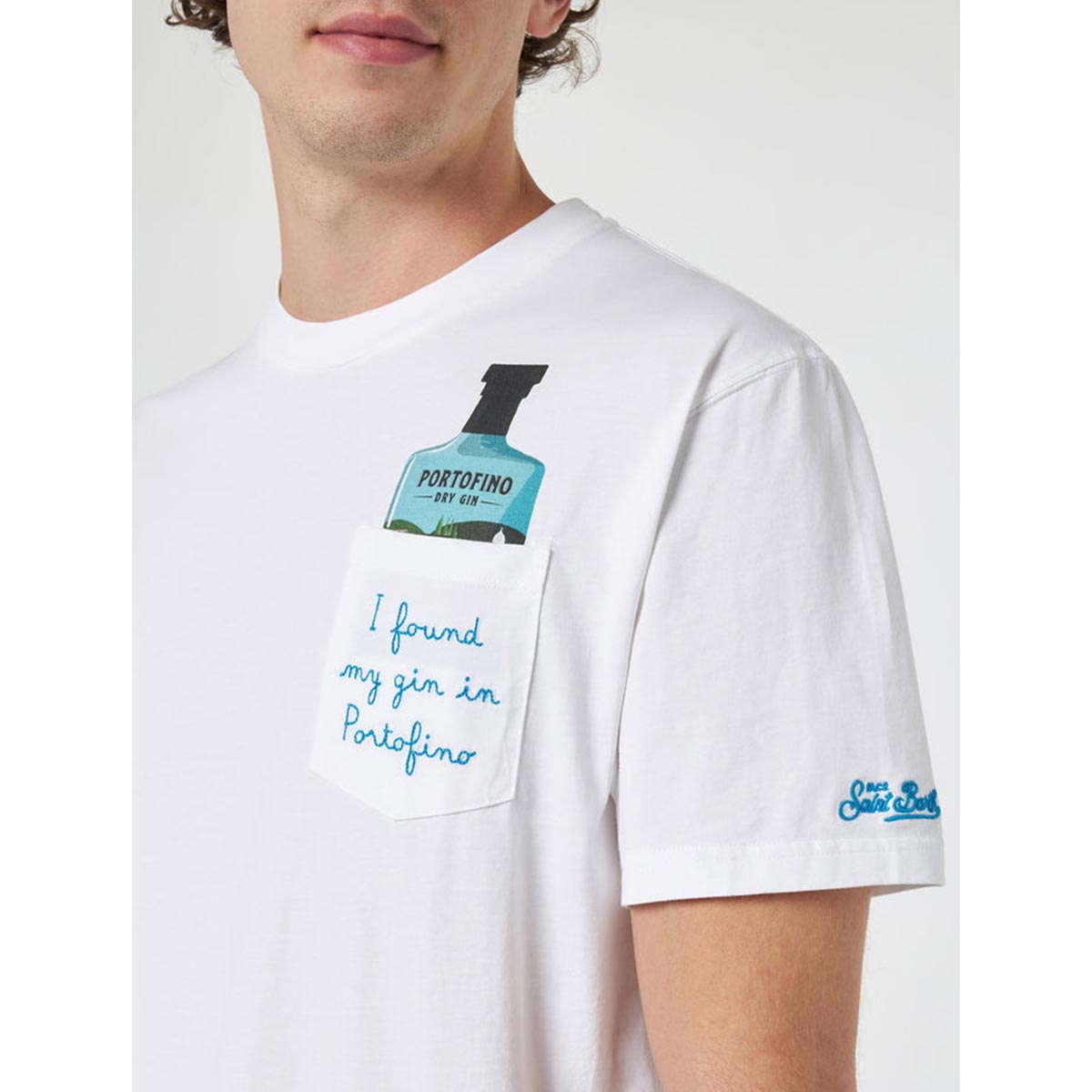 T-shirt con ricamo Portofino dry gin