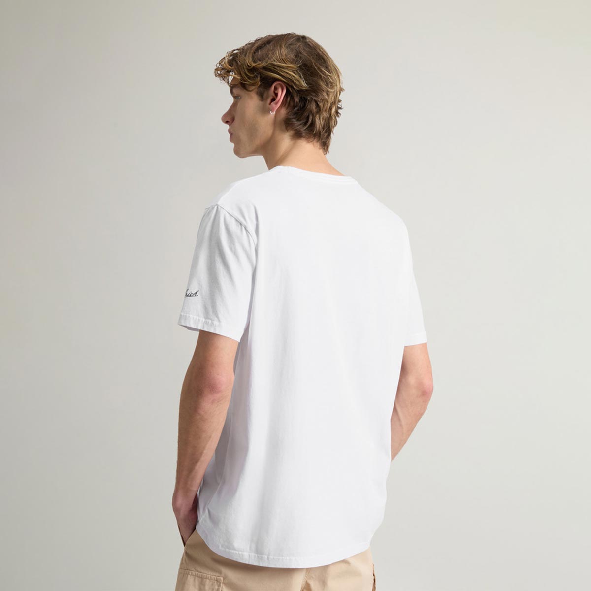 T-shirt con taschino bianca