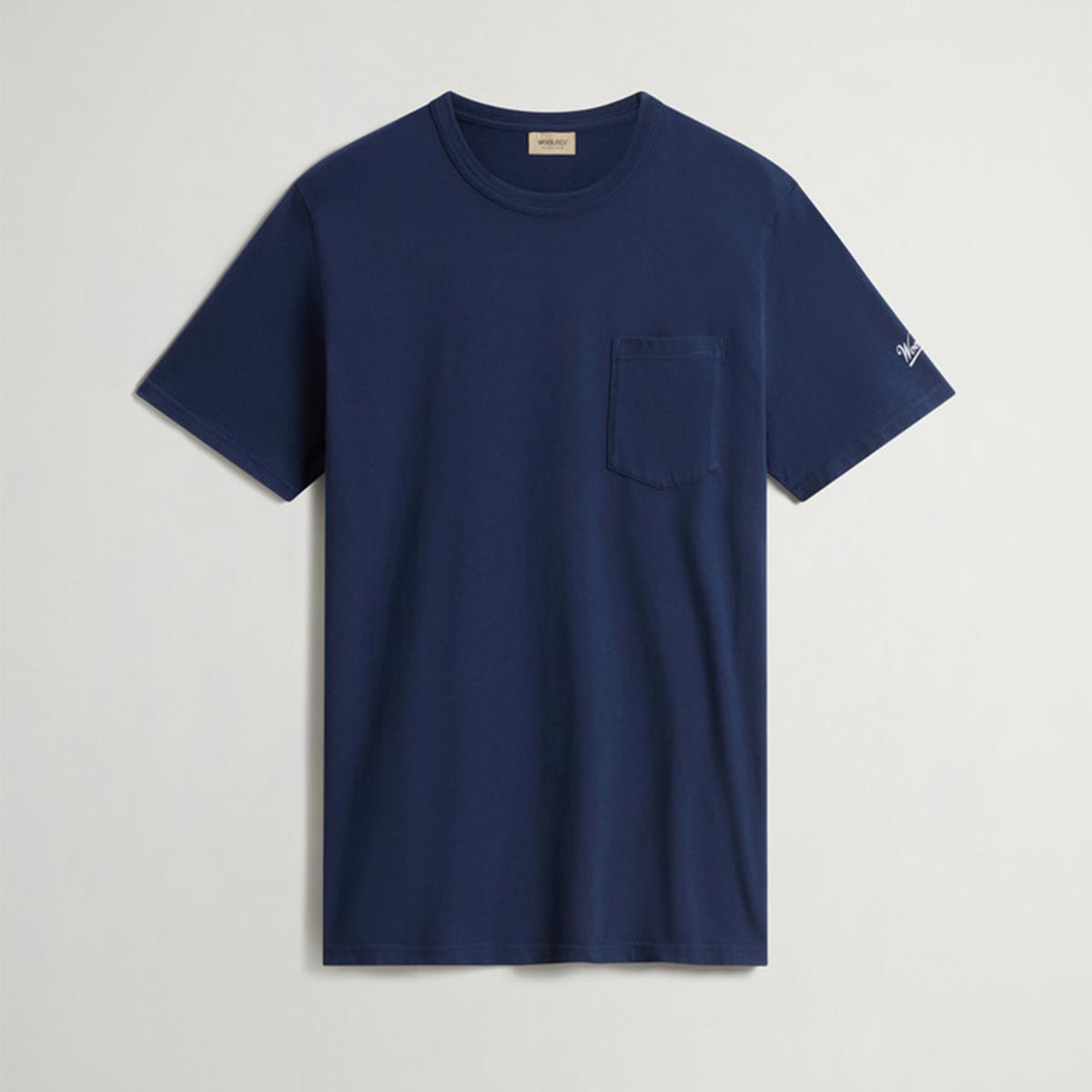 T-shirt con taschino blu
