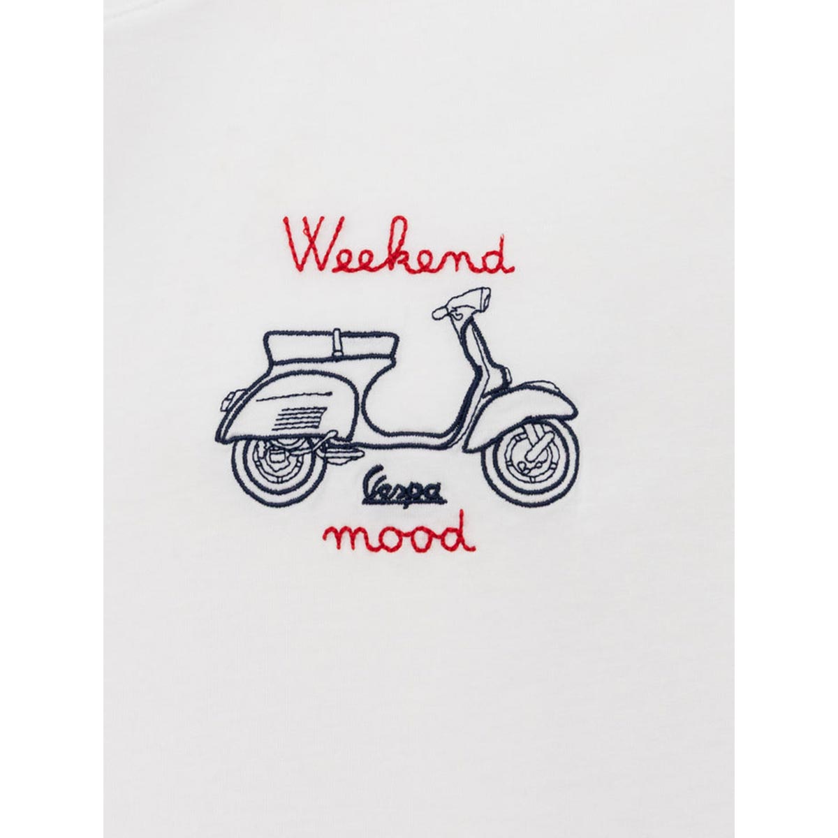 T-shirt Vespa ricamo weekend mood