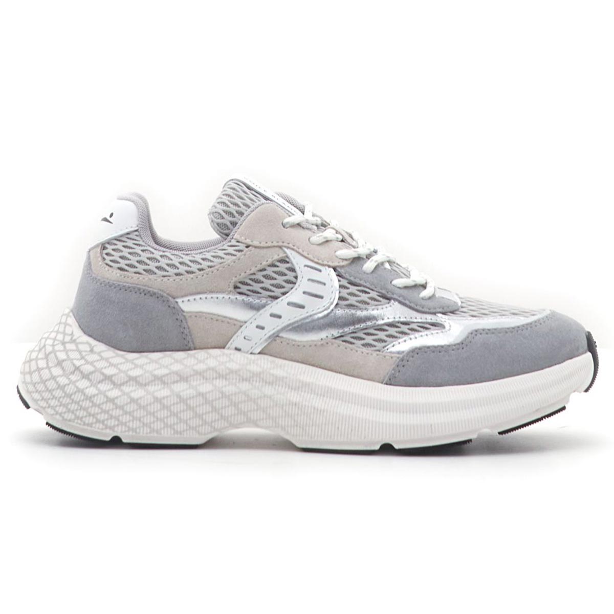Sneaker in pelle e suede traforate