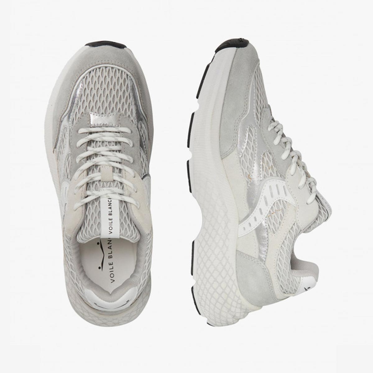 Sneaker in pelle e suede traforate