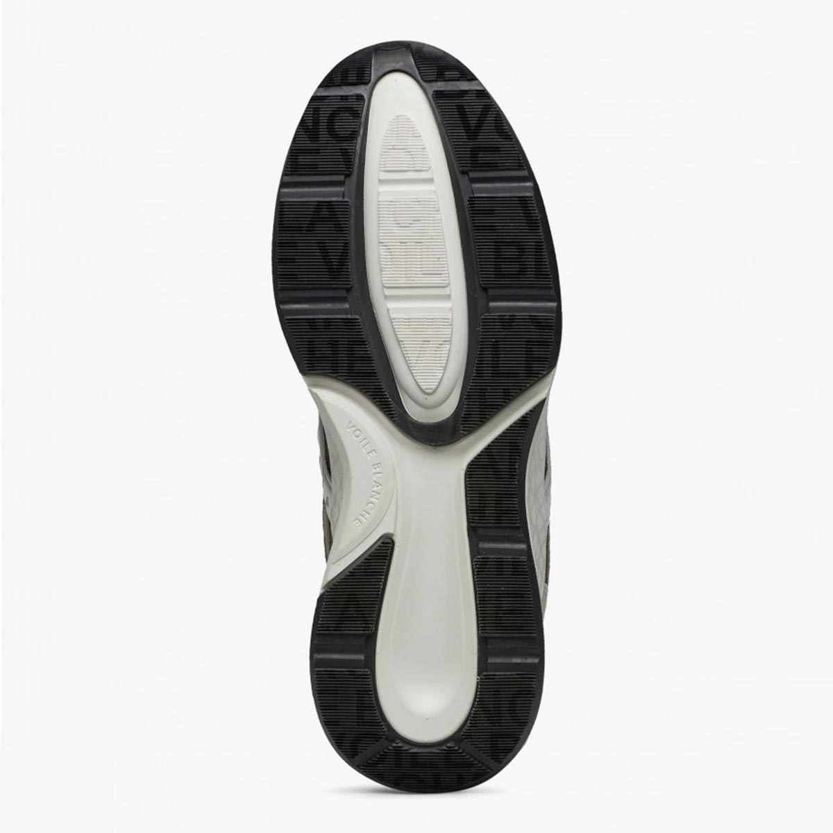 Sneaker in pelle e tessuto