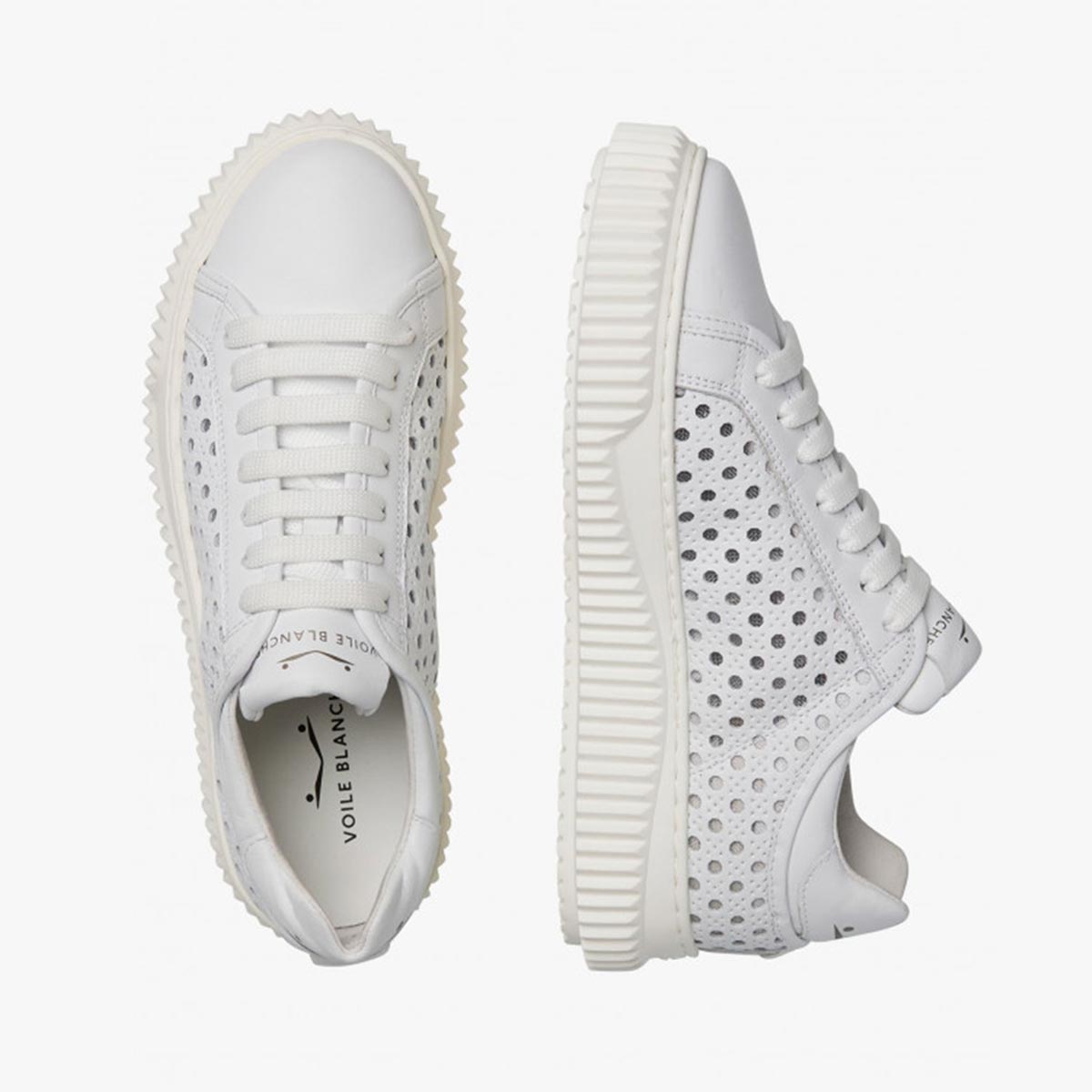 Sneaker in pelle traforata
