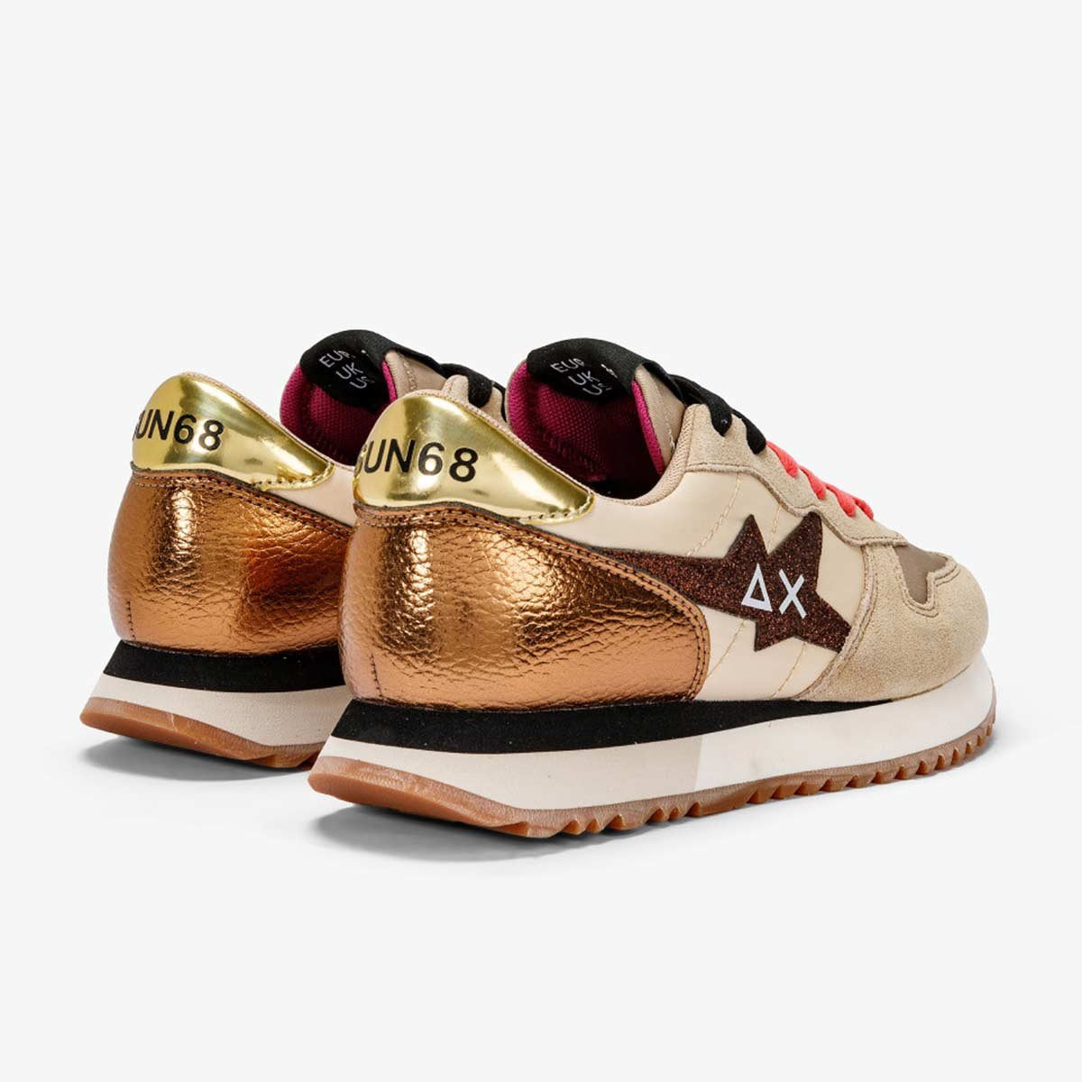 Sneaker glitter bronzo