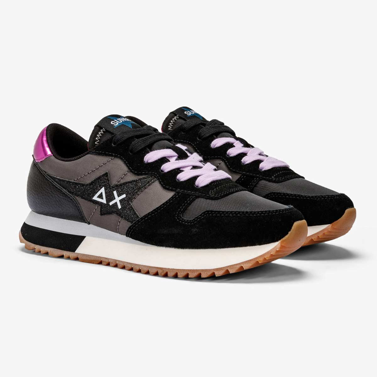Sneaker glitter nera