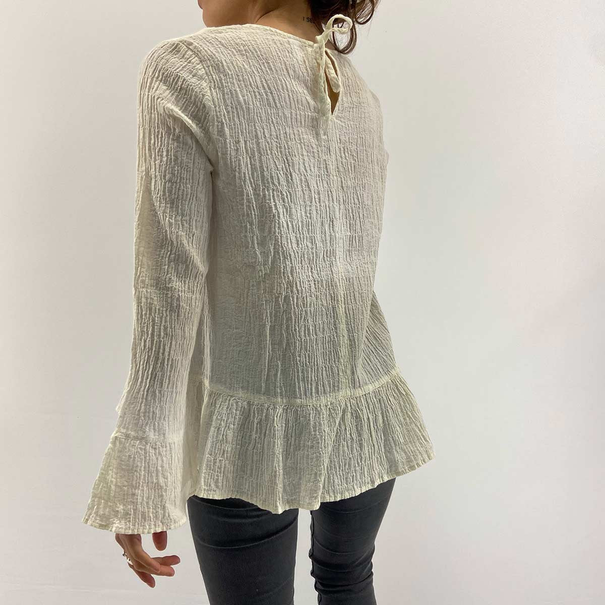 Camicia goffrata bianca