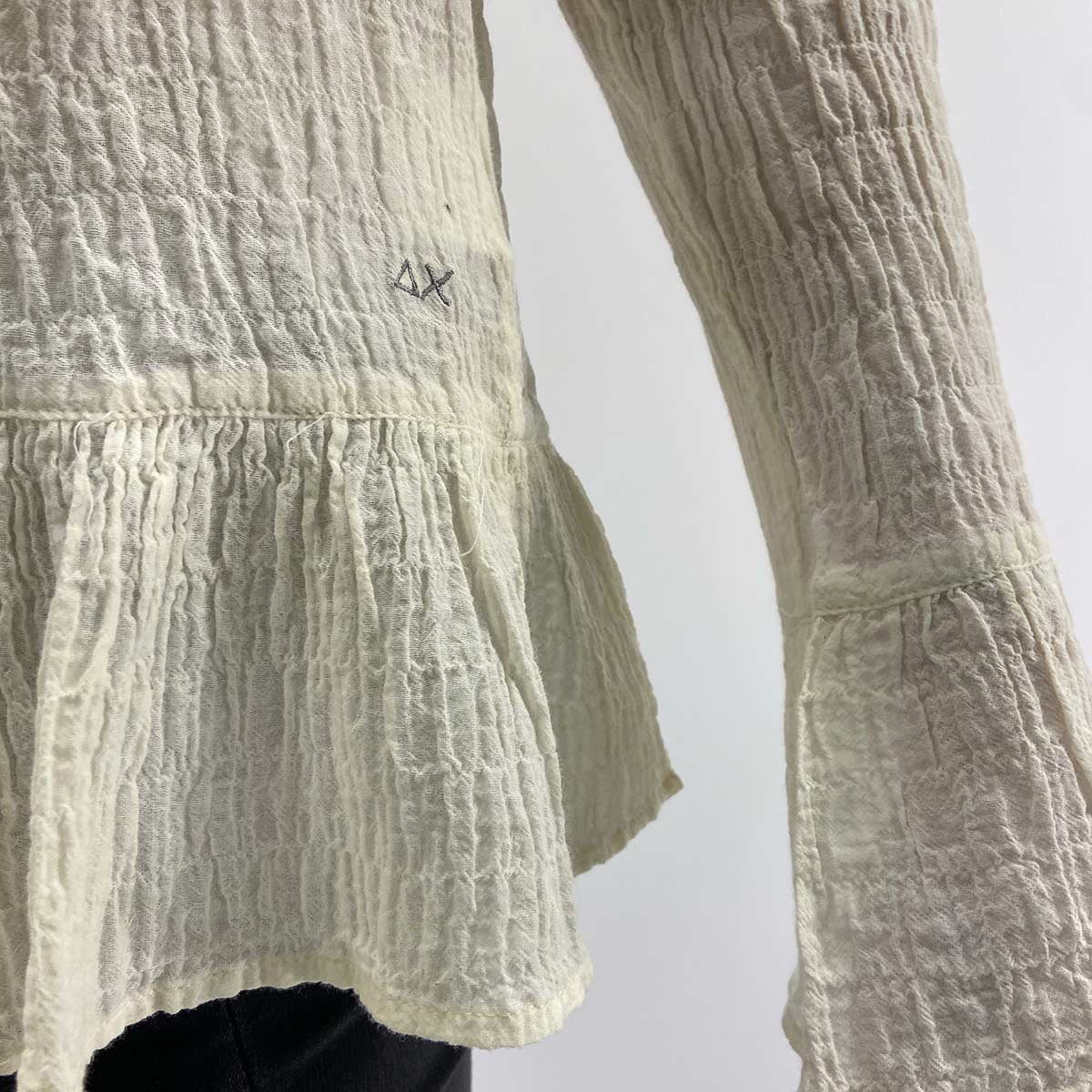 Camicia goffrata bianca