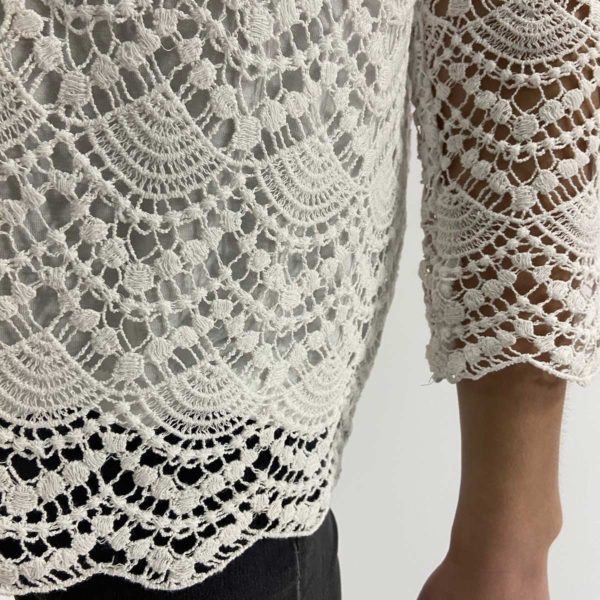 T-shirt bianca foderata