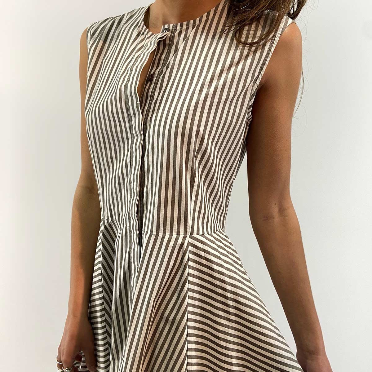 Vestito lungo a righe