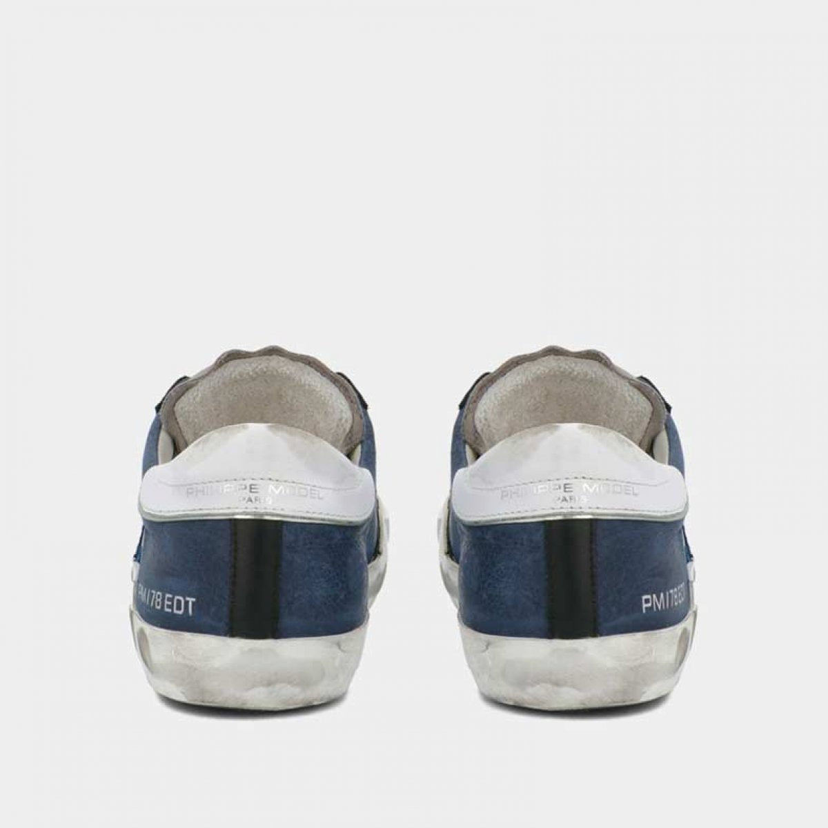 Sneaker in pelle blu