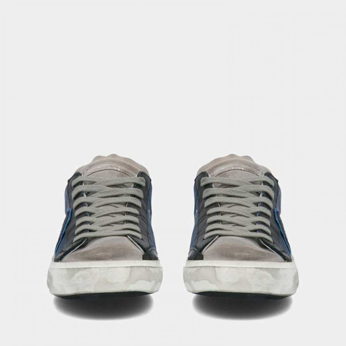 Sneaker in pelle blu