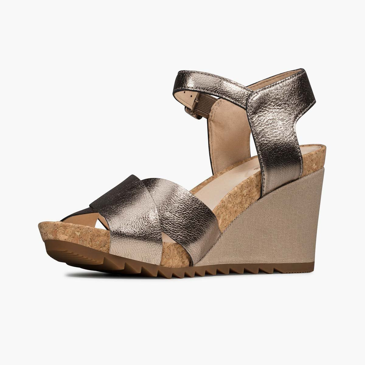 Sandalo in pelle argento