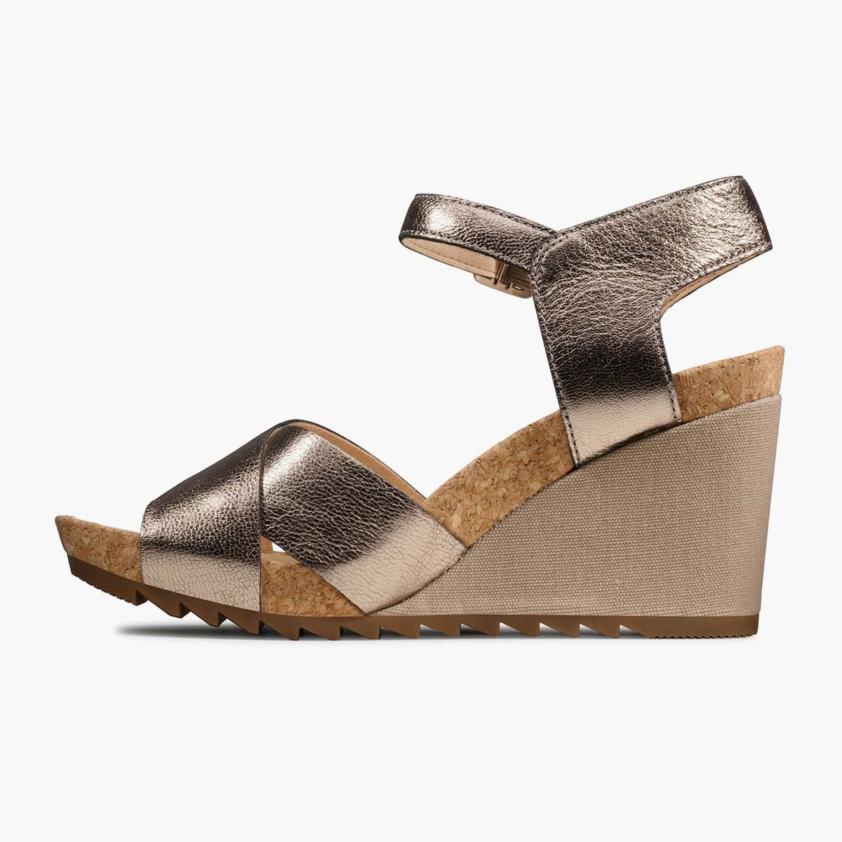 Sandalo in pelle argento