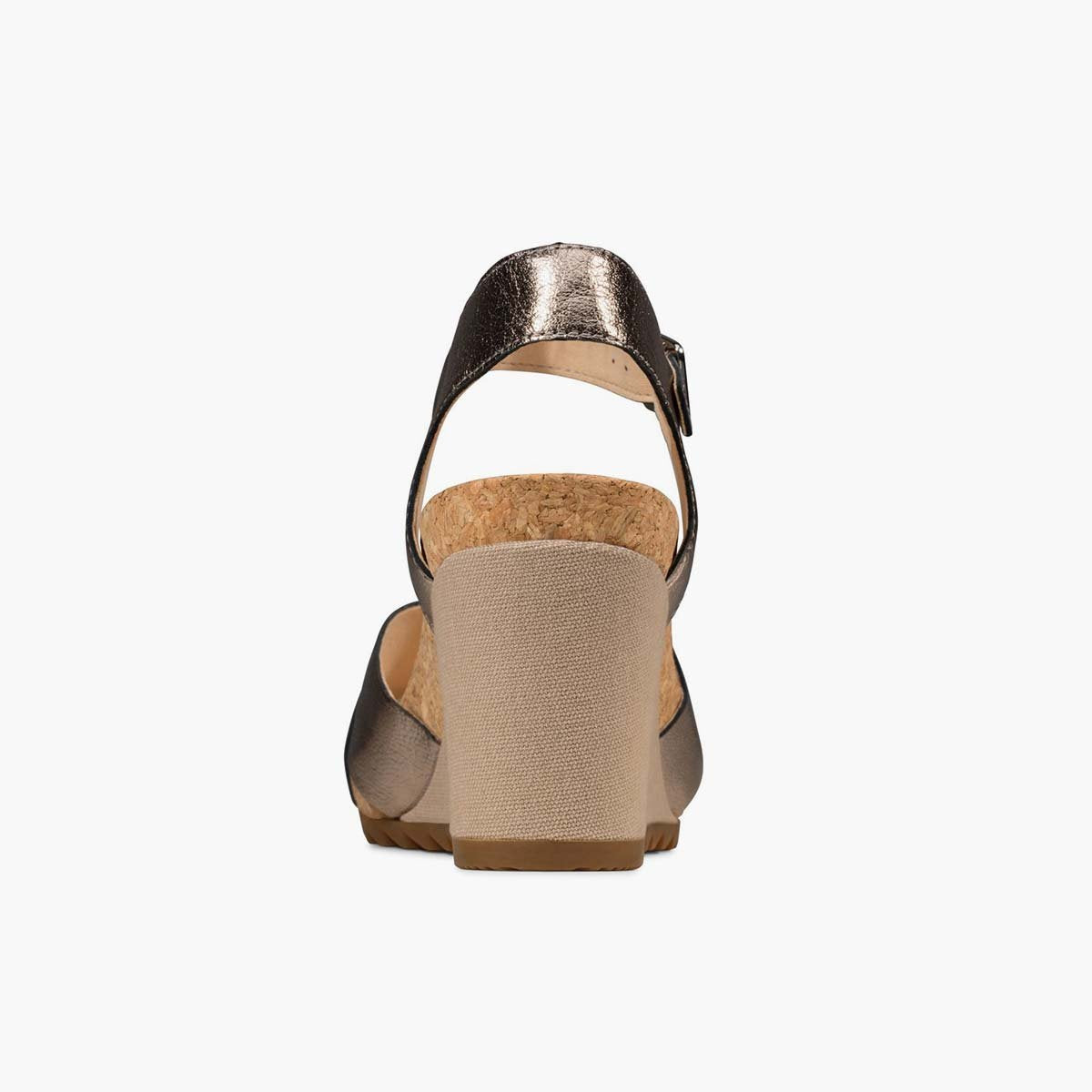 Sandalo in pelle argento