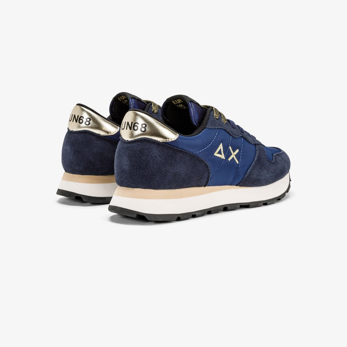 Sneaker blu e oro