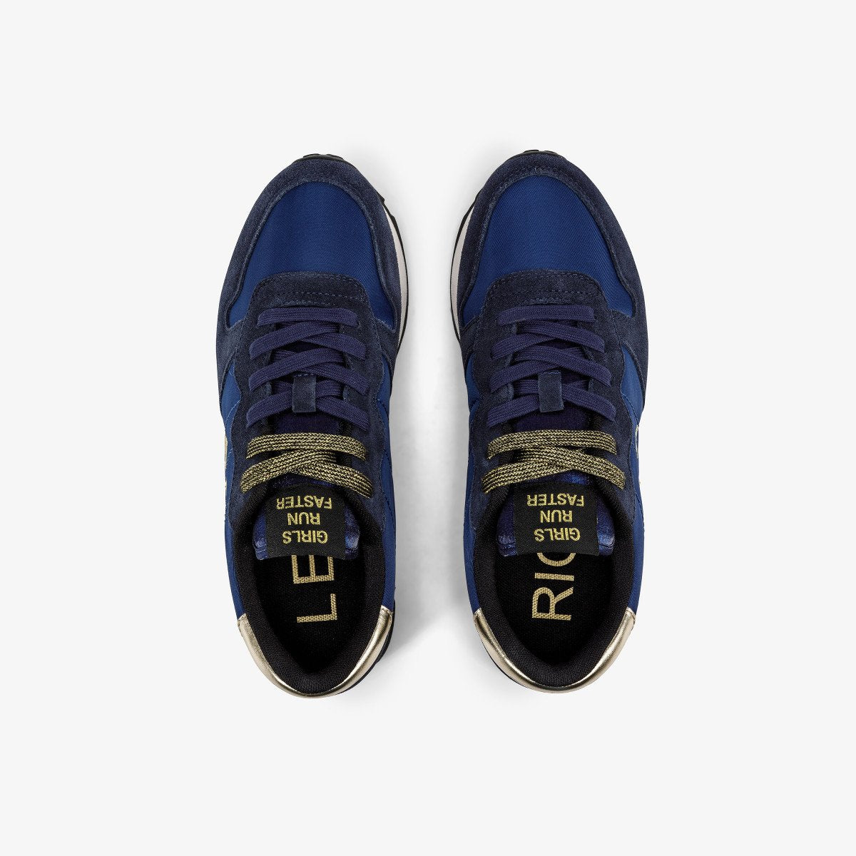 Sneaker blu e oro