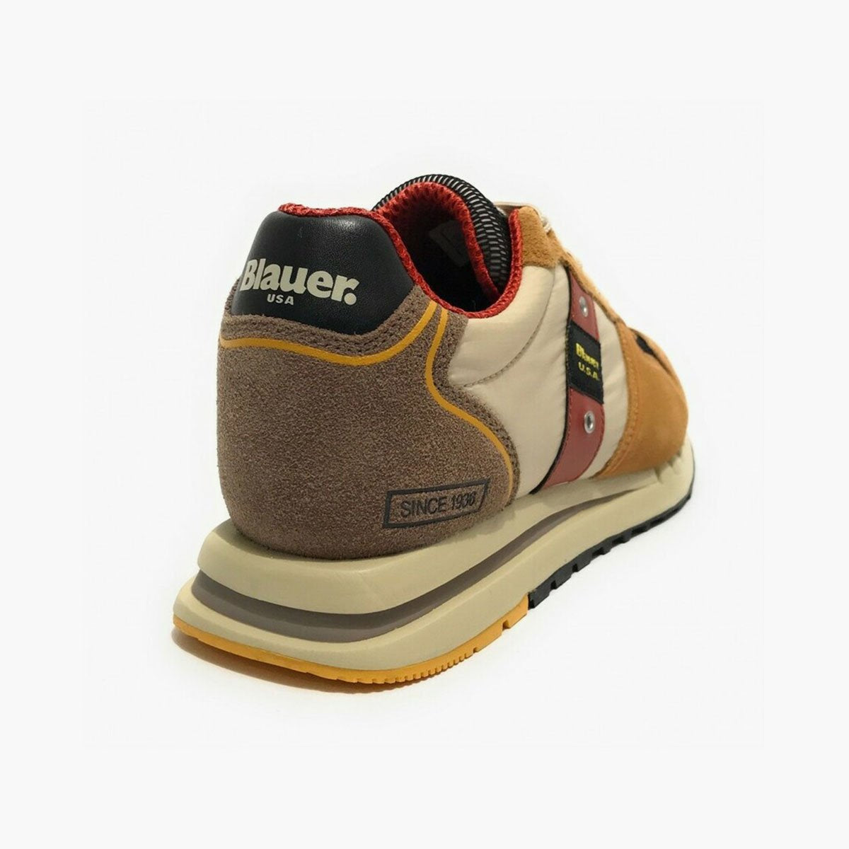 Sneaker in pelle e tessuto
