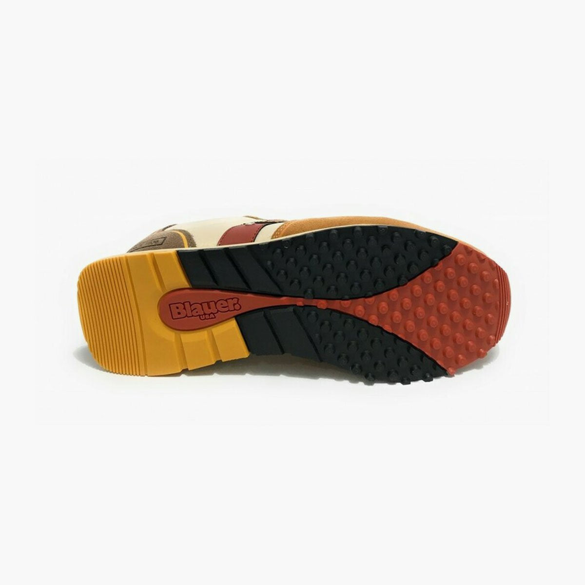 Sneaker in pelle e tessuto