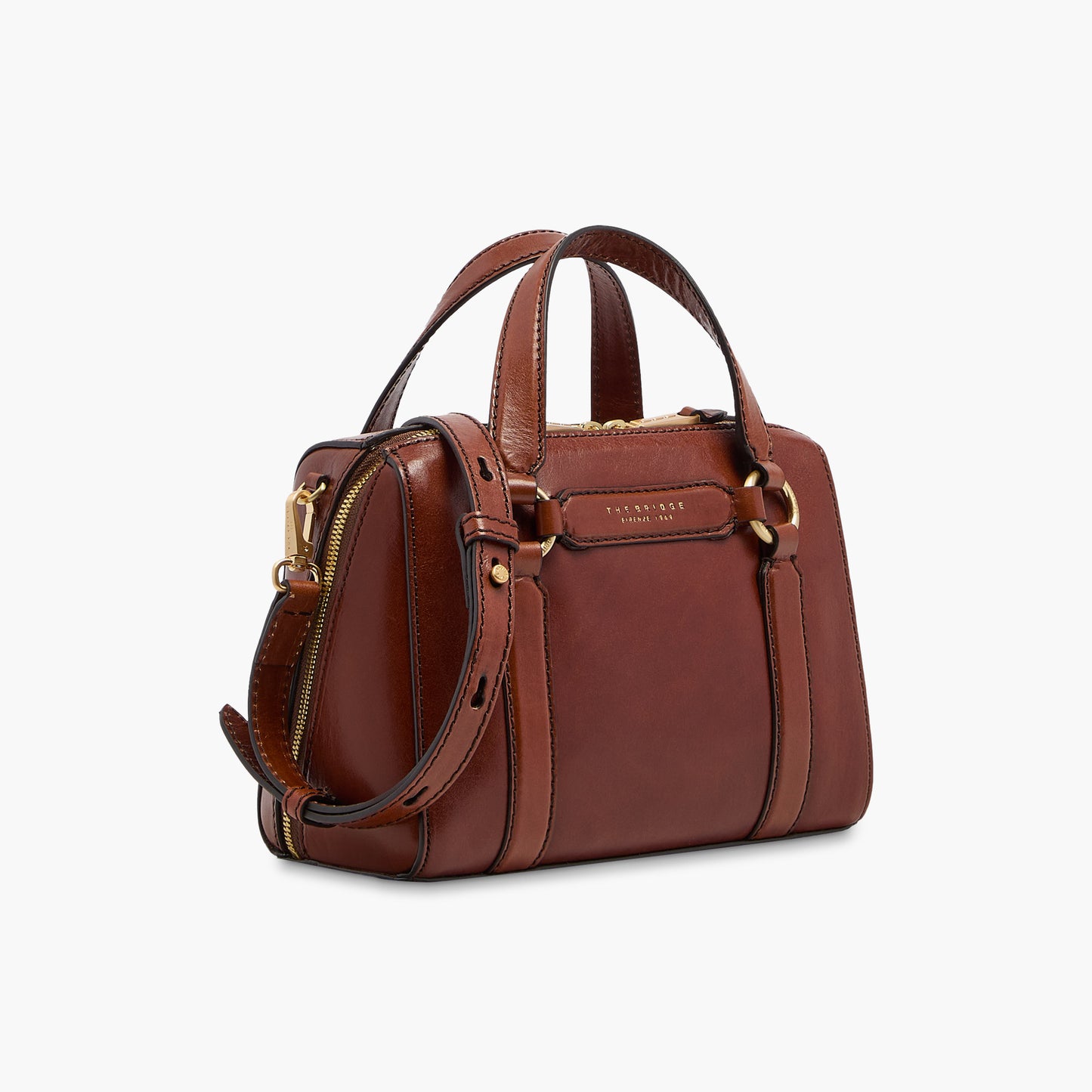 Borsa a mano in pelle e tracolla removibile