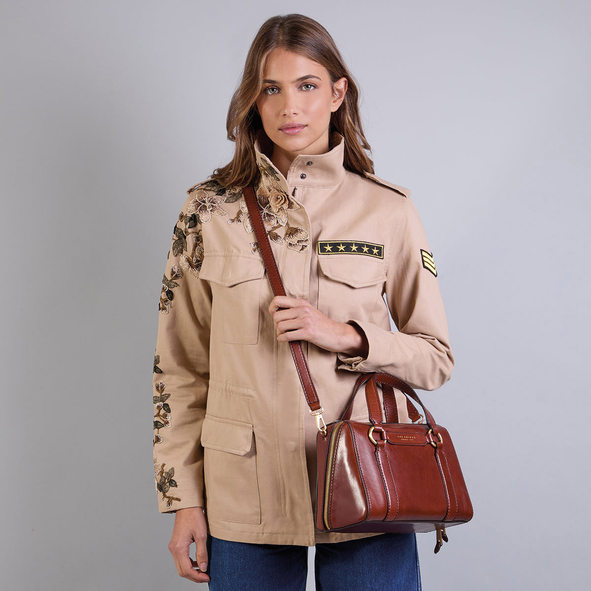 Borsa a mano in pelle e tracolla removibile