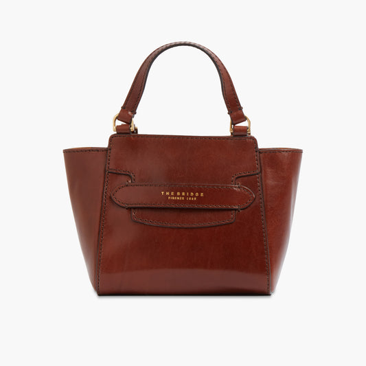 Borsa a mano in pelle e tracolla removibile