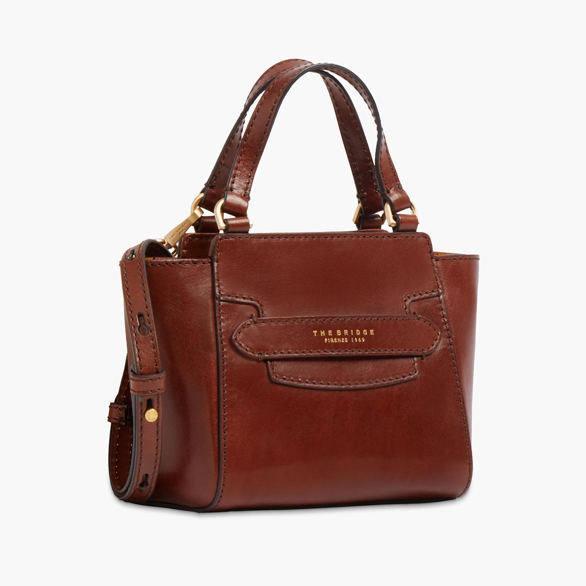 Borsa a mano in pelle e tracolla removibile