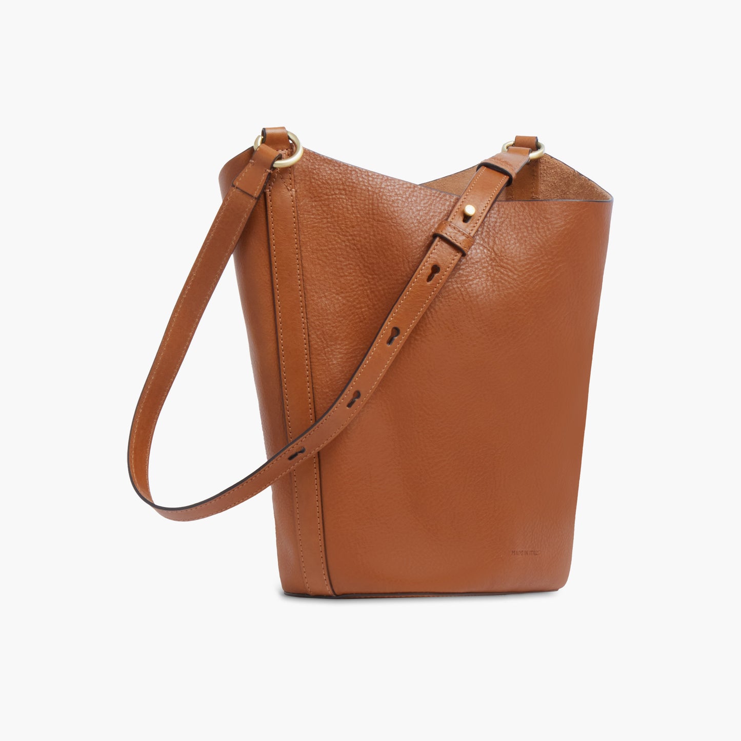 Borsa secchiello in pelle morbida