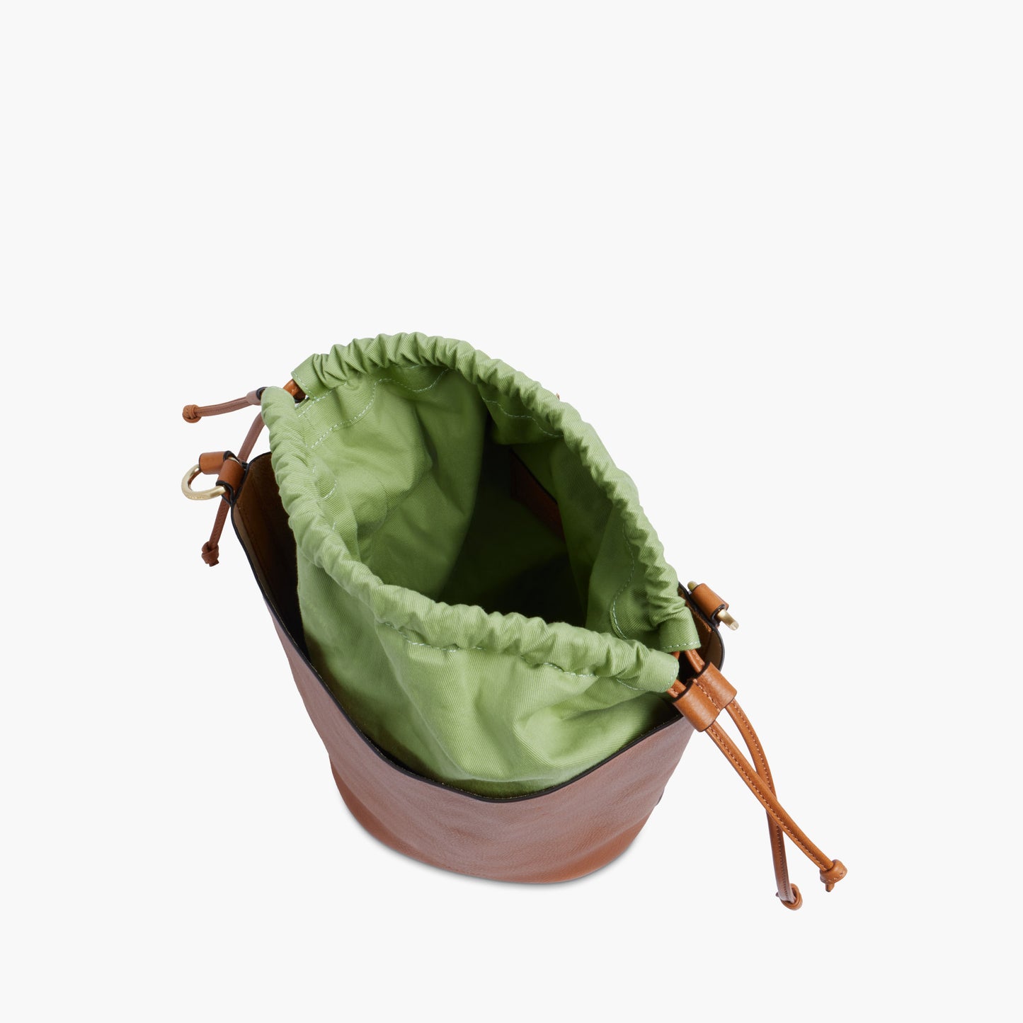 Borsa secchiello in pelle morbida