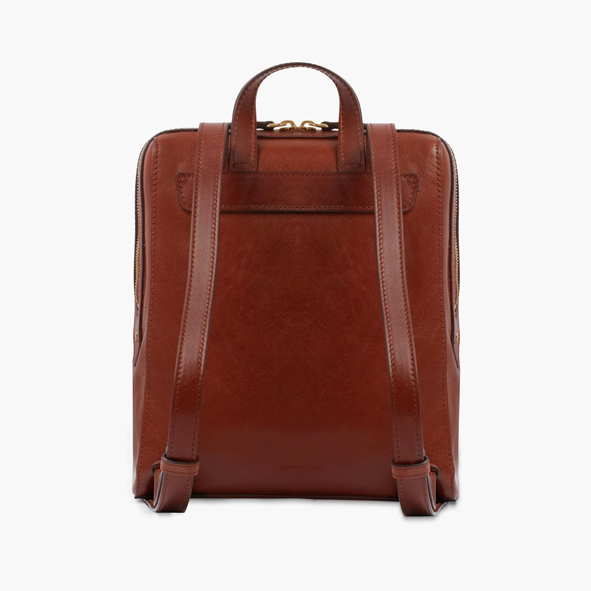 Zaino in pelle con tasca frontale