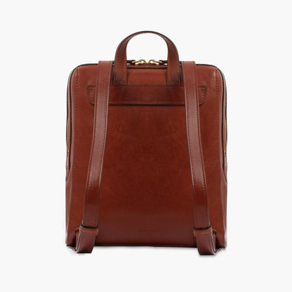 Zaino in pelle con tasca frontale