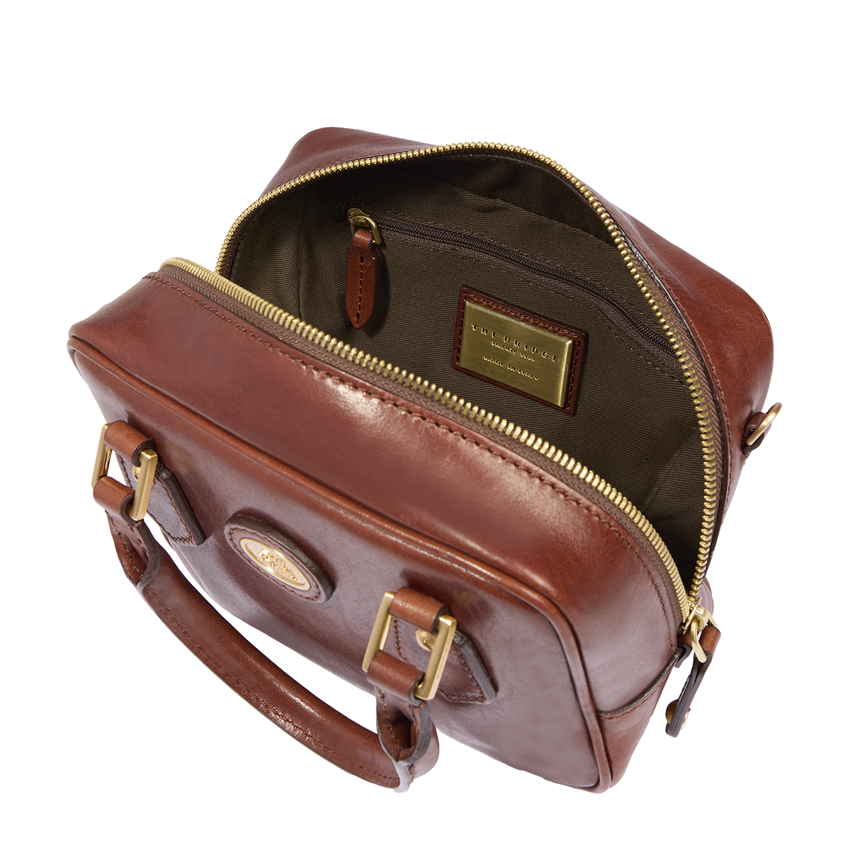 Bauletto in pelle con tracolla removibile